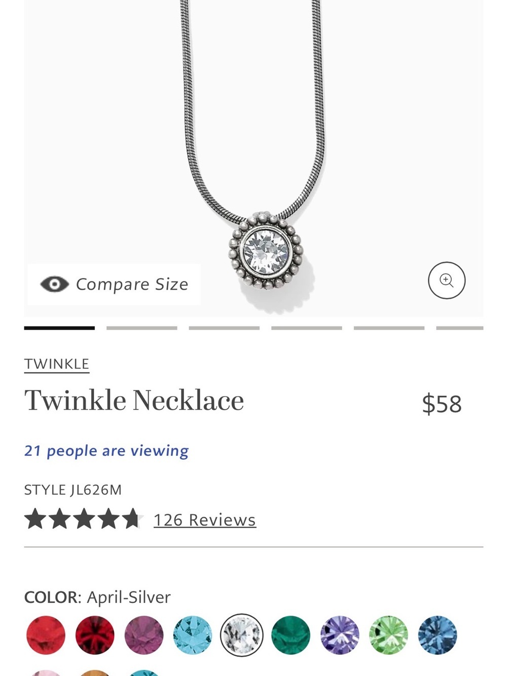 Brighton 🖤 Twinkle Necklace - Picture 4 of 5